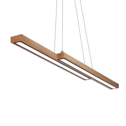 LED Lustr na lanku SENTO LED/19W/230V dřevo