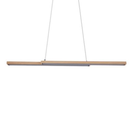LED Lustr na lanku SENTO LED/19W/230V dřevo