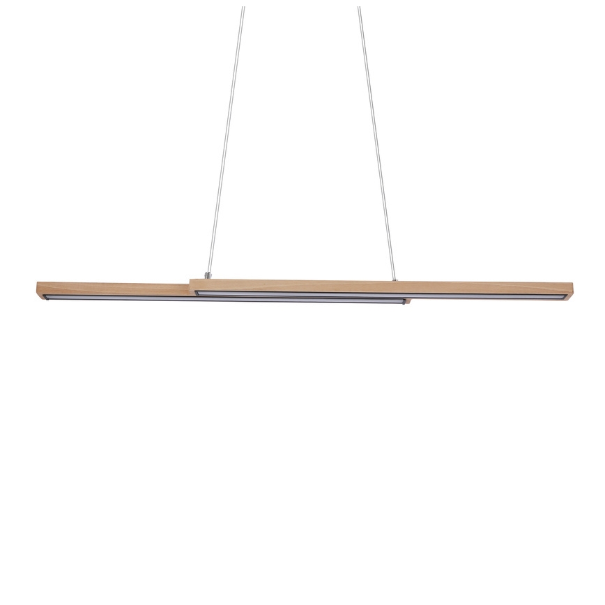LED Lustr na lanku SENTO LED/19W/230V dřevo