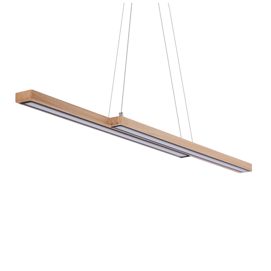LED Lustr na lanku SENTO LED/19W/230V dřevo