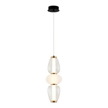 LED Lustr na lanku SHINY LED/17W/230V bílá/zlatá