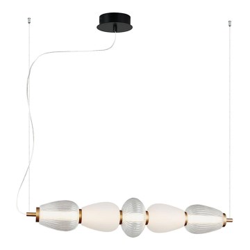 LED Lustr na lanku SHINY LED/23W/230V bílá/zlatá