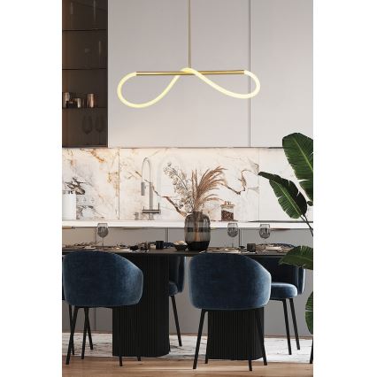 LED Lustr na lanku SUPREME LED/18W/230V 80 cm zlatá