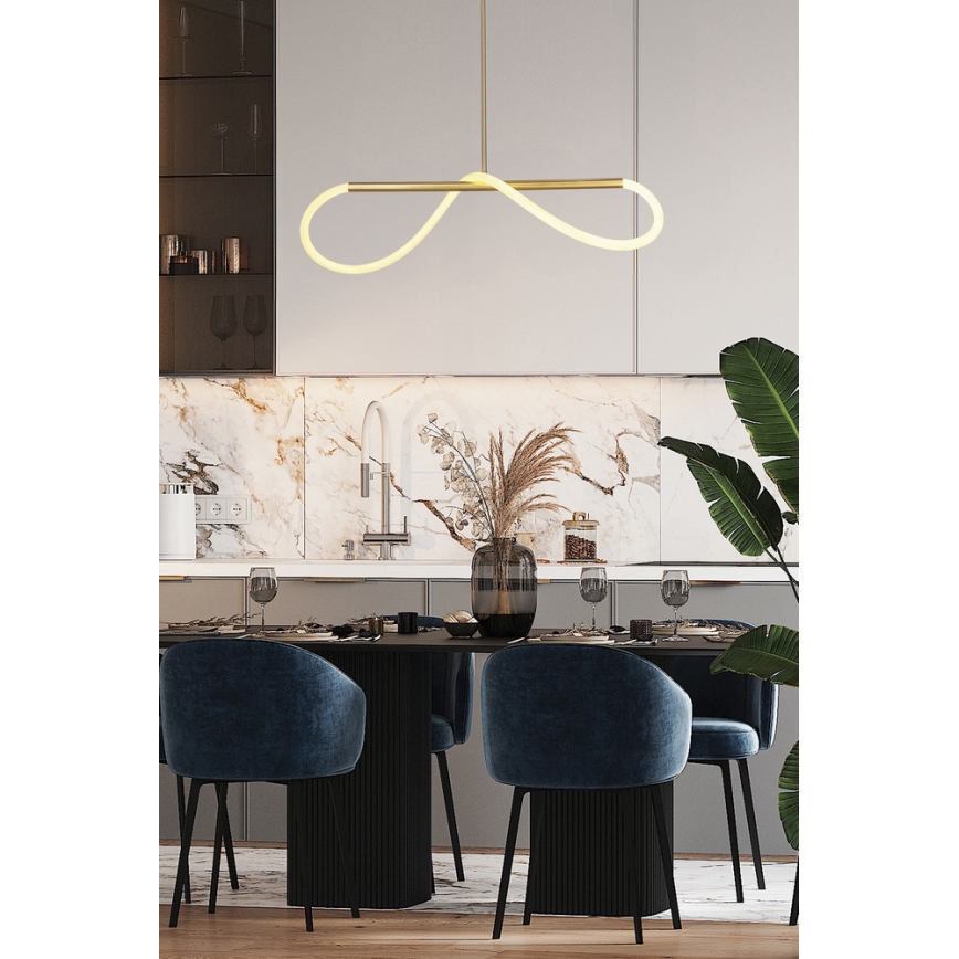 LED Lustr na lanku SUPREME LED/18W/230V 80 cm zlatá