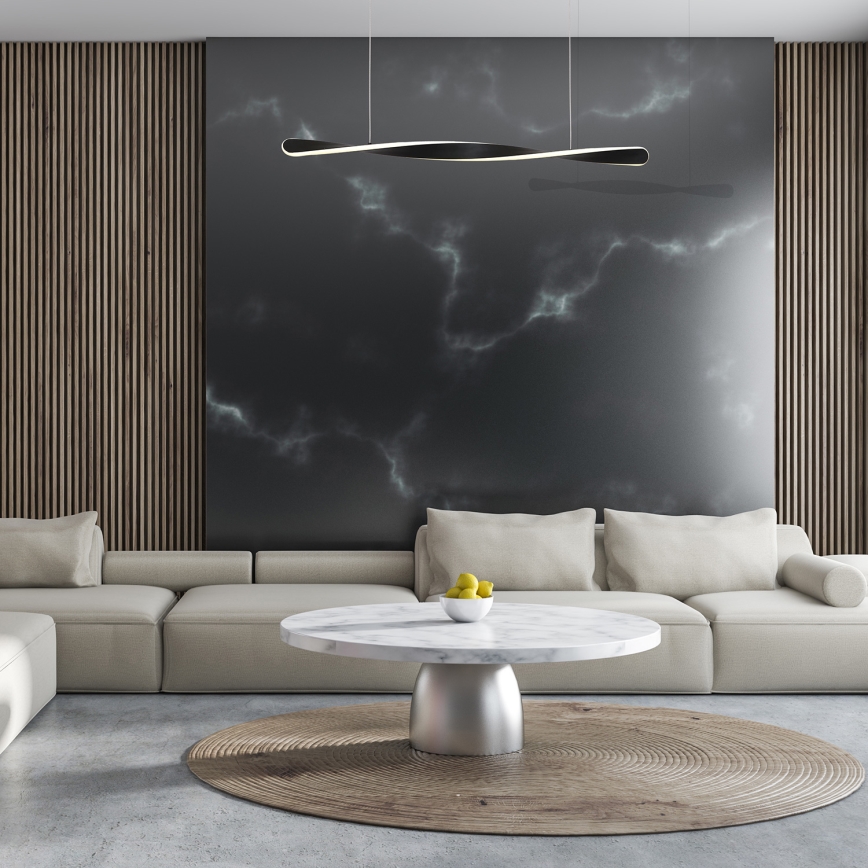 LED Lustr na lanku SWIRL LED/24W/230V