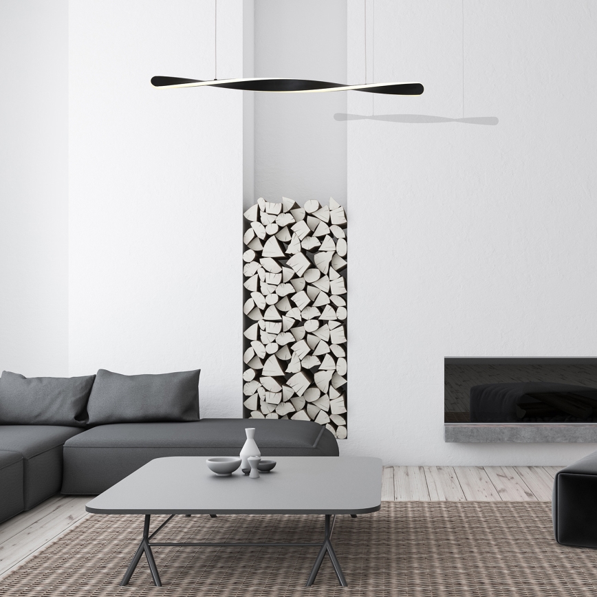 LED Lustr na lanku SWIRL LED/24W/230V