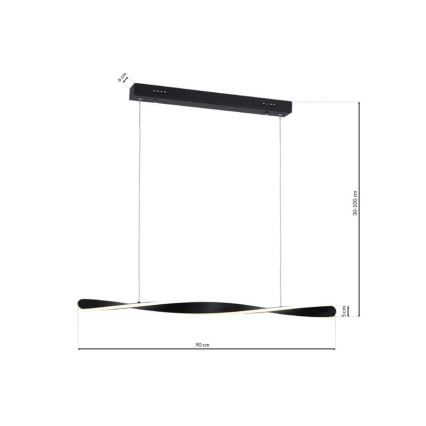 LED Lustr na lanku SWIRL LED/24W/230V