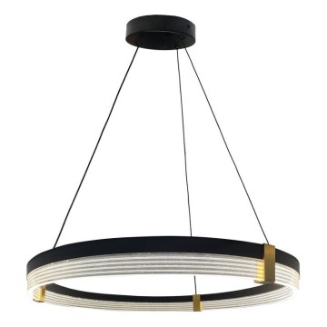 LED Lustr na lanku TRIANGLE LED/40W/230V 3000/4000/6000K pr. 60 cm černá