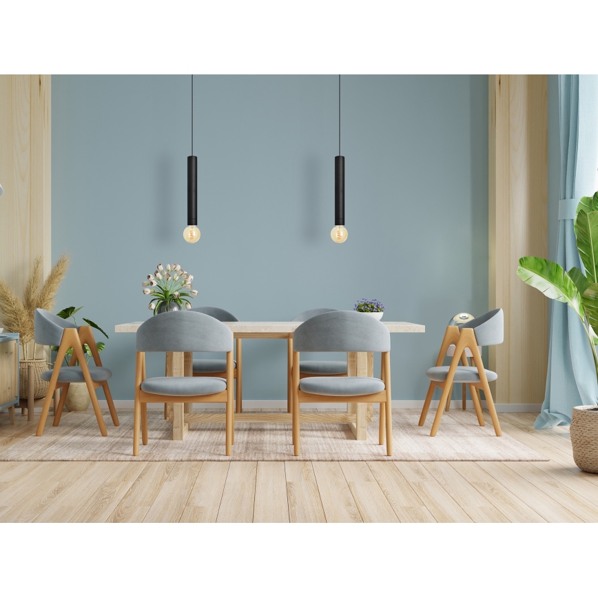 LED Lustr na lanku TUBA 1xGU10/20W/230V černá