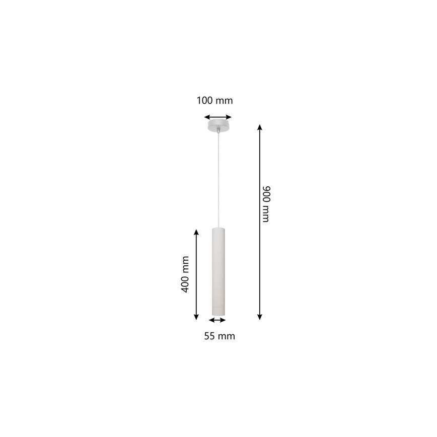 LED Lustr na lanku TUBA 1xGU10/4,8W/230V bílá