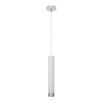LED Lustr na lanku TUBA 1xGU10/4,8W/230V bílá/lesklý chrom