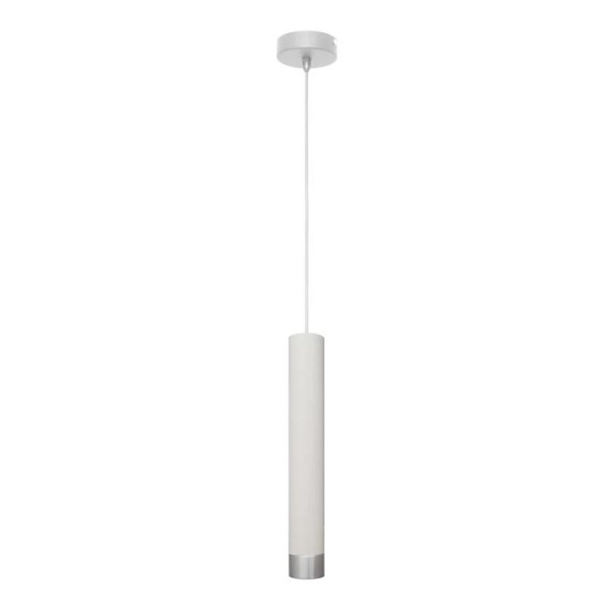 LED Lustr na lanku TUBA 1xGU10/4,8W/230V bílá/lesklý chrom