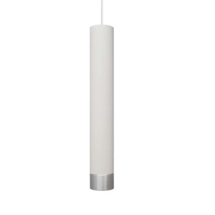 LED Lustr na lanku TUBA 1xGU10/4,8W/230V bílá/lesklý chrom