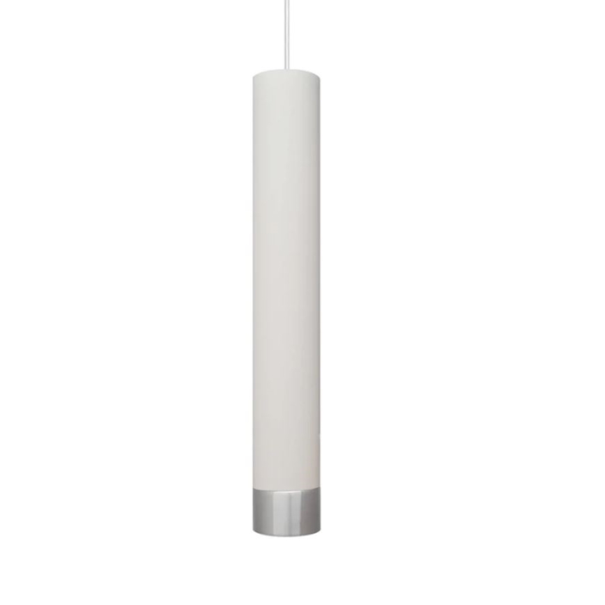 LED Lustr na lanku TUBA 1xGU10/4,8W/230V bílá/lesklý chrom