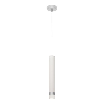 LED Lustr na lanku TUBA 1xGU10/4,8W/230V bílá/lesklý chrom