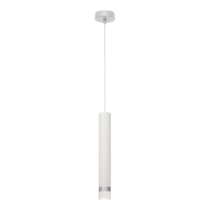 LED Lustr na lanku TUBA 1xGU10/4,8W/230V bílá/lesklý chrom