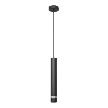 LED Lustr na lanku TUBA 1xGU10/4,8W/230V černá/lesklý chrom