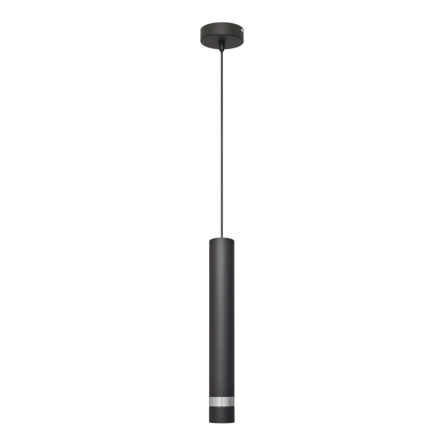 LED Lustr na lanku TUBA 1xGU10/4,8W/230V černá/lesklý chrom