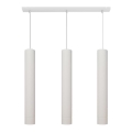 LED Lustr na lanku TUBA 3xGU10/4,8W/230V bílá