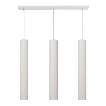 LED Lustr na lanku TUBA 3xGU10/4,8W/230V bílá