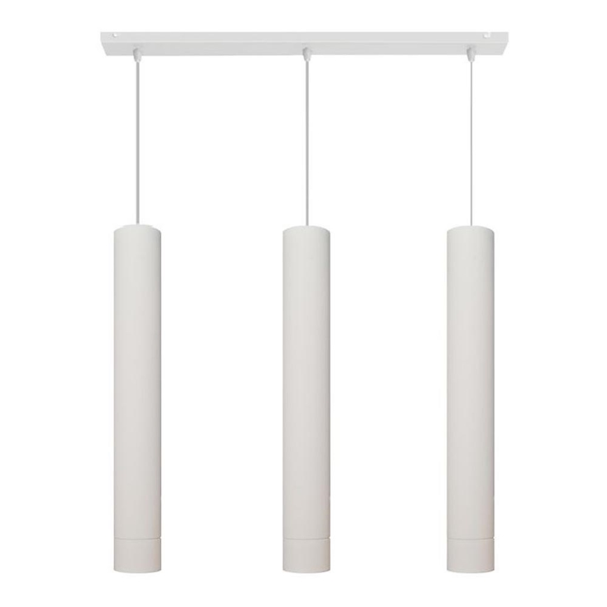 LED Lustr na lanku TUBA 3xGU10/4,8W/230V bílá
