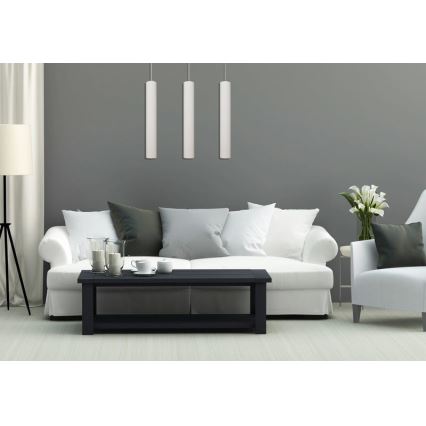 LED Lustr na lanku TUBA 3xGU10/4,8W/230V bílá
