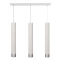LED Lustr na lanku TUBA 3xGU10/4,8W/230V bílá/lesklý chrom