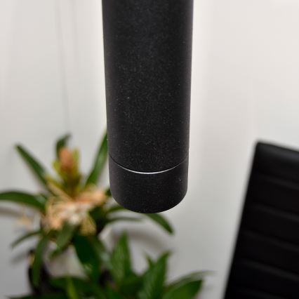 LED Lustr na lanku TUBA 3xGU10/4,8W/230V černá