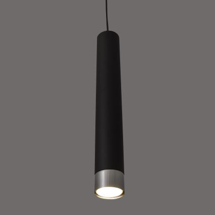 LED Lustr na lanku TUBA 3xGU10/4,8W/230V černá/lesklý chrom