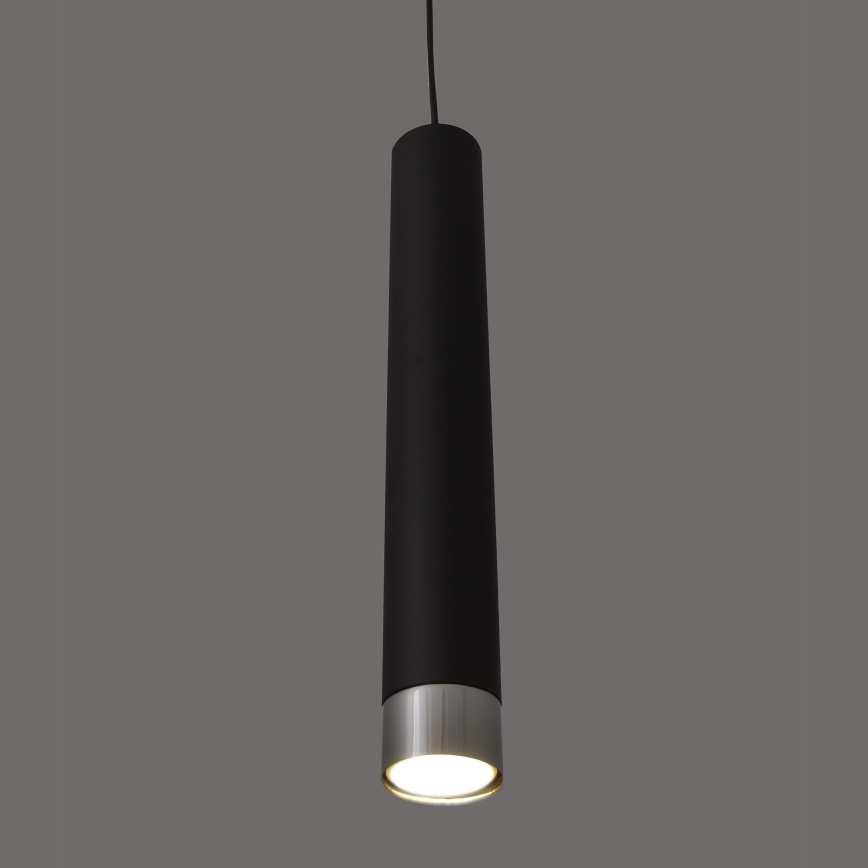 LED Lustr na lanku TUBA 3xGU10/4,8W/230V černá/lesklý chrom