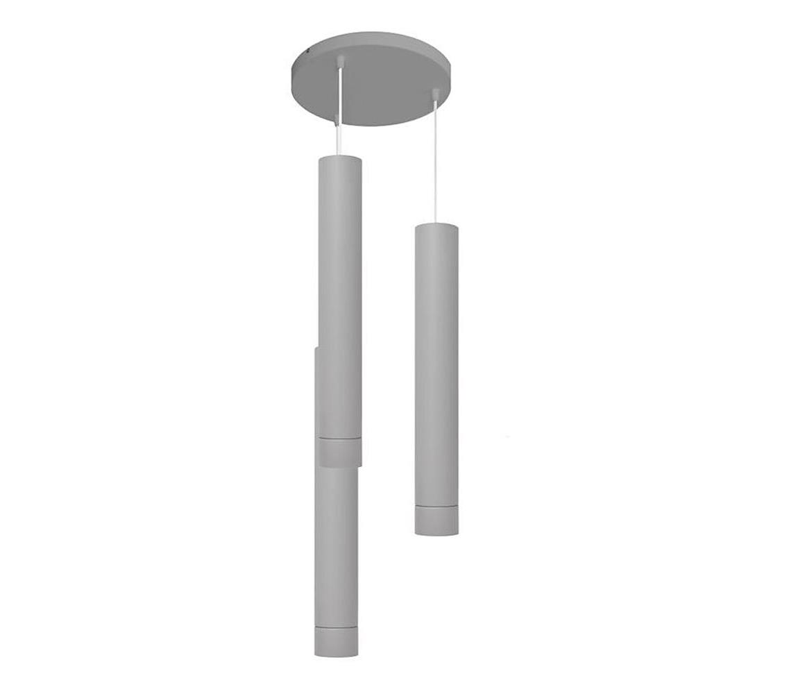Helam LED Lustr na lanku TUBA 3xGU10/6,5W/230V šedá HE1300