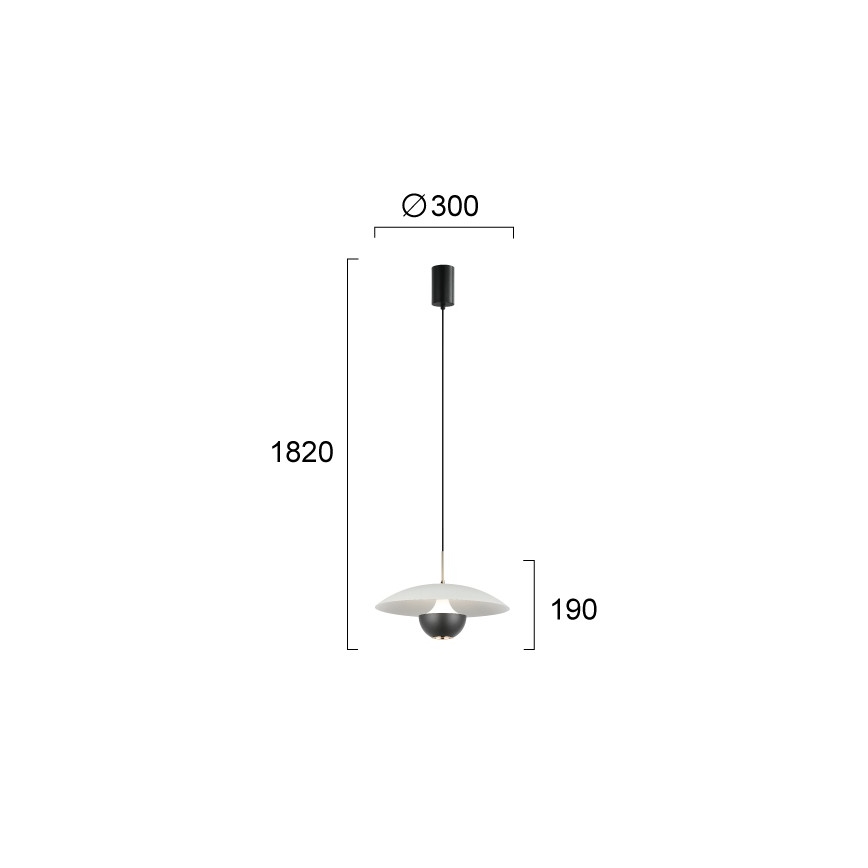 LED Lustr na lanku VALIA LED/9W/230V šedá/černá