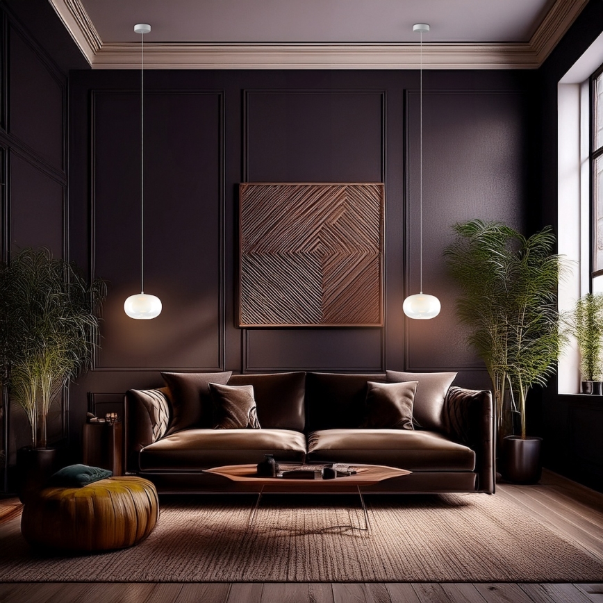 LED Lustr na lanku VASO LED/4W/230V pr. 18 cm bílá