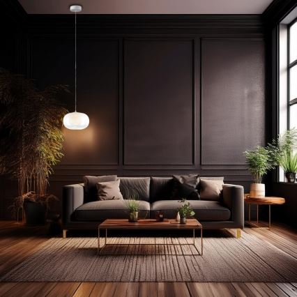 LED Lustr na lanku VASO LED/4W/230V pr. 18 cm bílá
