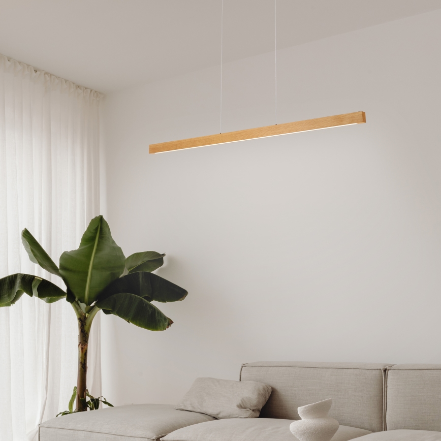 LED Lustr na lanku VERDE LED/18W/230V 3000K 106 cm dub