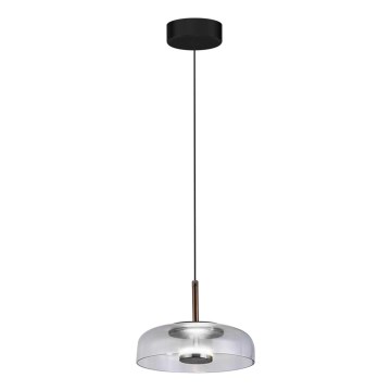 LED Lustr na lanku VETRO LED/6W/230V pr. 23 cm šedá/černá