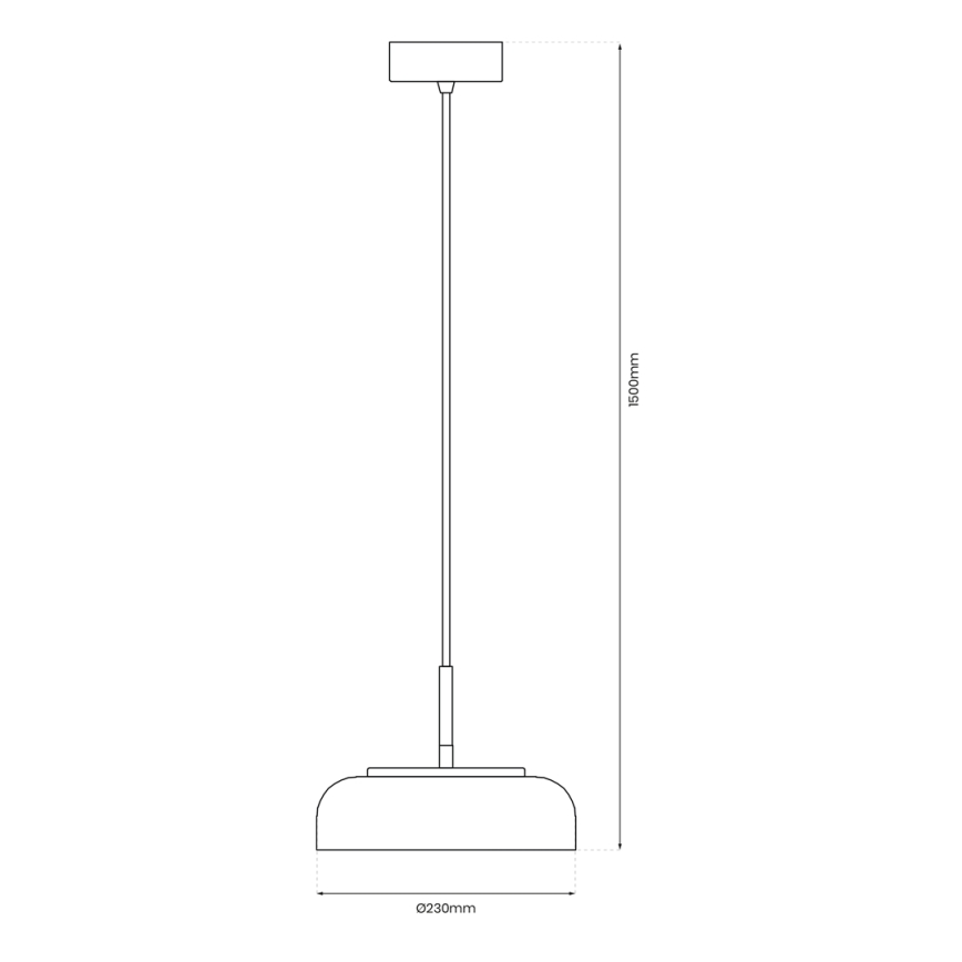 LED Lustr na lanku VETRO LED/6W/230V pr. 23 cm šedá/černá