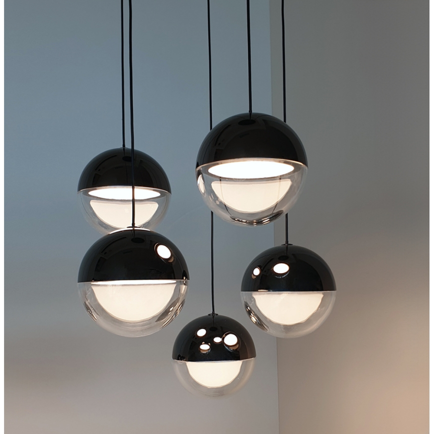 LED Lustr na lanku ZIREA LED/30W/230V černá