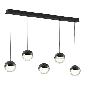 LED Lustr na lanku ZIREA LED/30W/230V černá