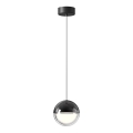LED Lustr na lanku ZIREA LED/7W/230V černá