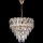LED Lustr na řetězu 7xE27/60W/230V + 4xLED/6W pr. 40 cm zlatá