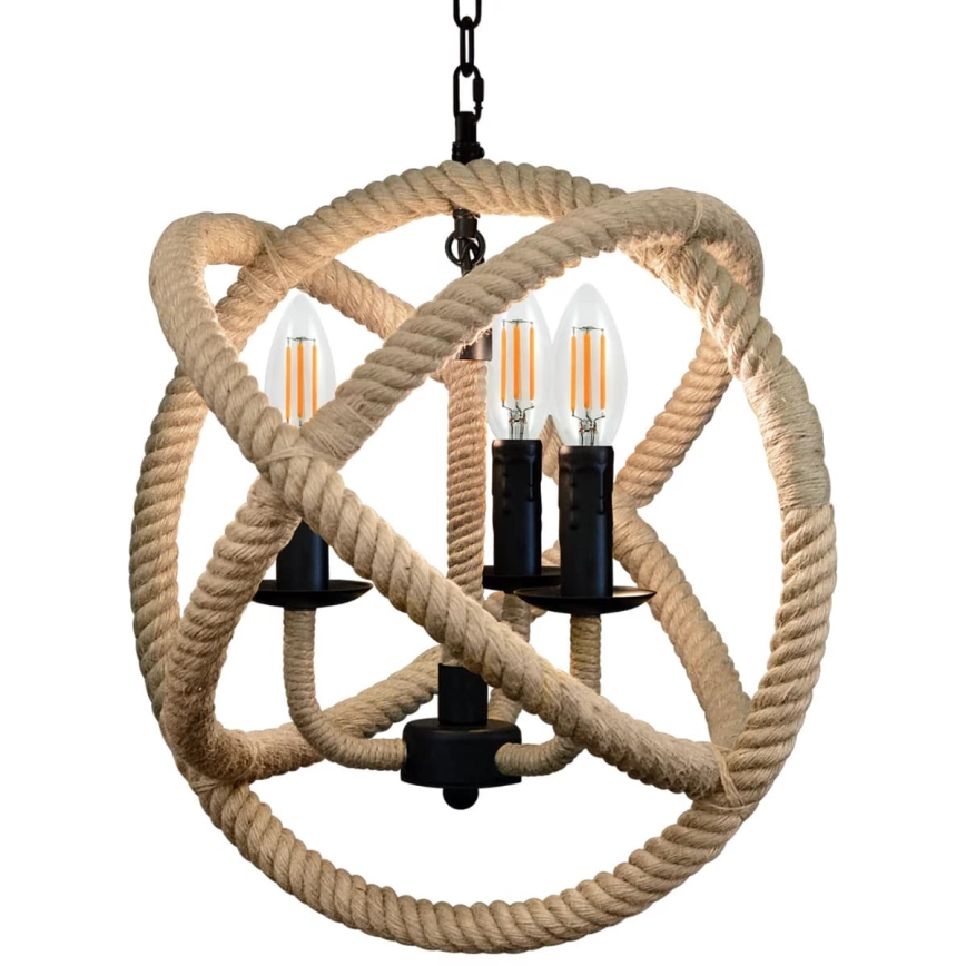 LED Lustr na řetězu ROPE GLOBO 3xE14/4,3W/230V