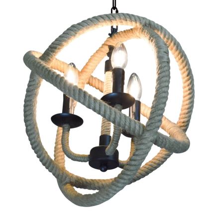 LED Lustr na řetězu ROPE GLOBO 3xE14/4,3W/230V