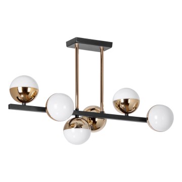 LED Lustr na tyči 6xLED/7W/230V zlatá/černá