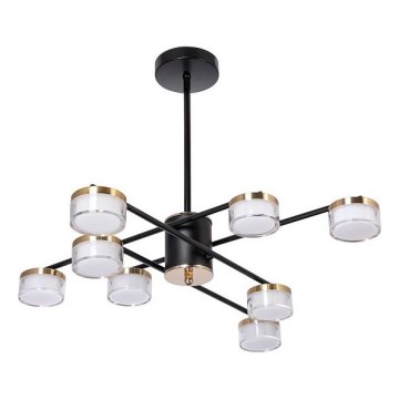 LED Lustr na tyči 8xLED/6W/230V 3000-6500K pr. 68 cm zlatá/černá