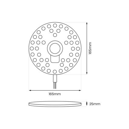 LED Magnetický modul LED/20W/230V pr. 16,5 cm 3000K