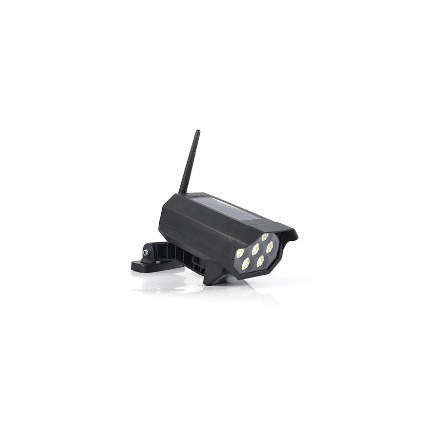 LED Maketa bezpečnostní kamery se senzorem a se solárním panelem LED/5W/5,5V IP65 + dálkové ovládání