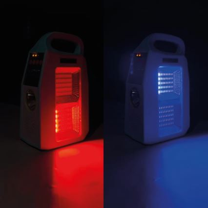 LED Multifunkční solární lampa s reproduktorem a powerbankou LED/5W/7200 mAh IP65