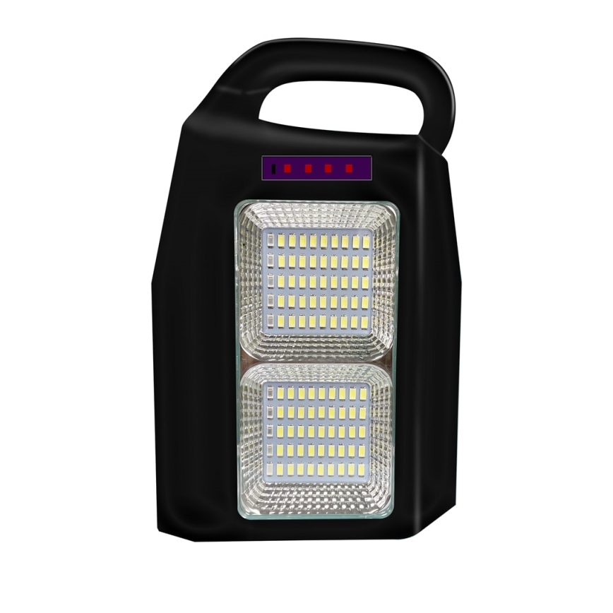 LED Multifunkční solární lampa s reproduktorem a powerbankou LED/5W/7200 mAh IP65