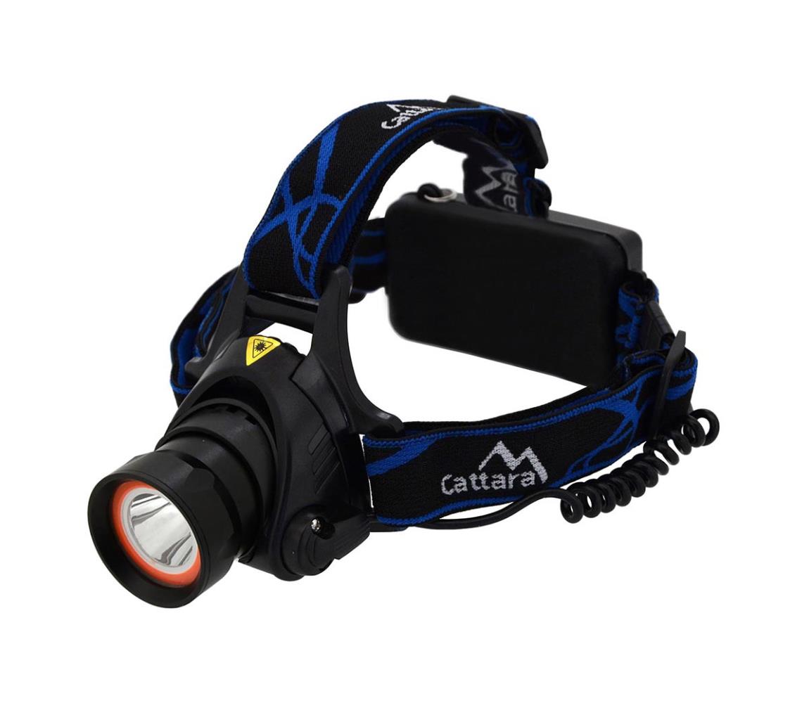Compass LED Nabíjecí čelovka s červeným světlem LED/10W/7,4V IP44 černá/modrá CP0042